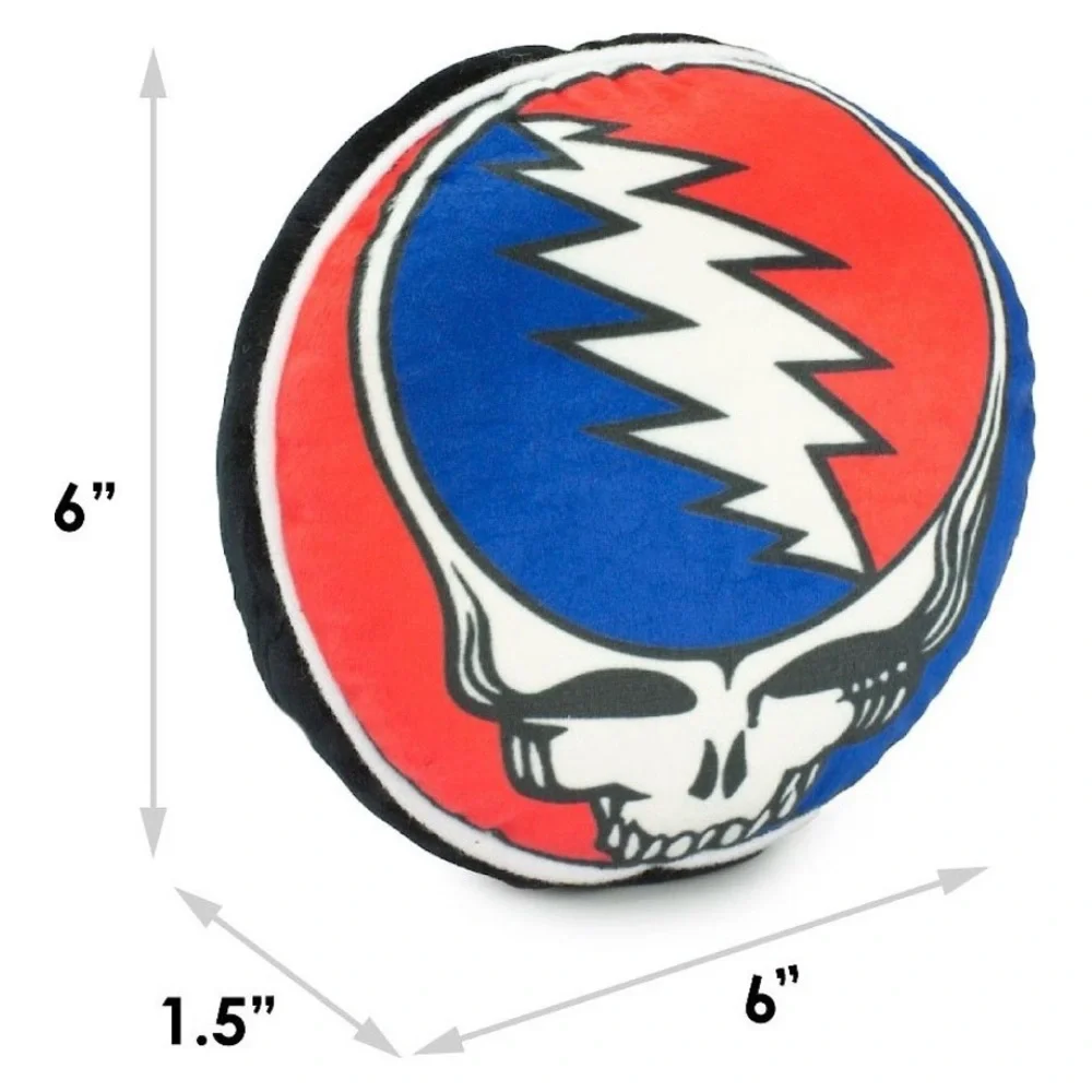 NWT Grateful Dead Steal Your Face Plush Squeaker Dog Toy